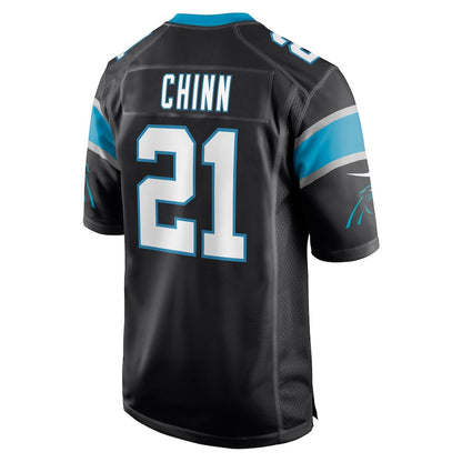 C.Panthers #21 Jeremy Chinn Black Game Jersey Stitched American Football Jerseys - Main View