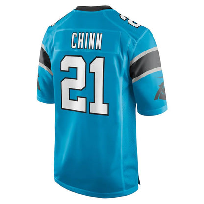 C.Panthers #21 Jeremy Chinn Blue Game Jersey Stitched American Football Jerseys - Main View