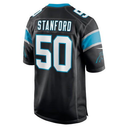 C.Panthers #50 Julian Stanford Black Game Player Jersey Stitched American Football Jerseys - Main View