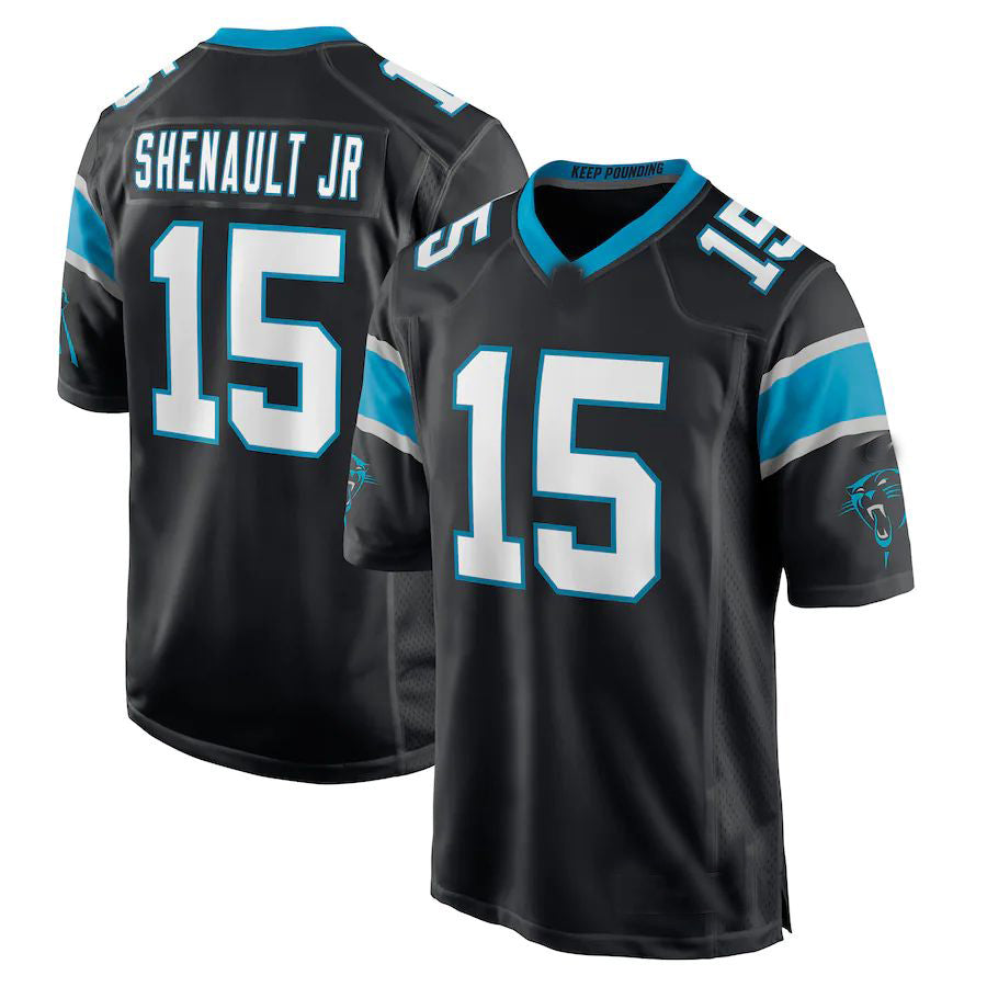 C.Panthers #15 Laviska Shenault Jr. Black Game Player Jersey Stitched American Football Jerseys - Main View