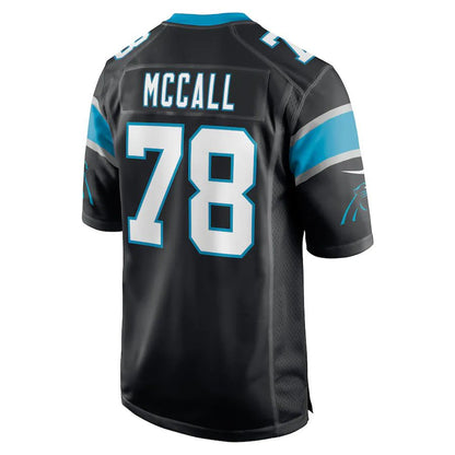 C.Panthers #78 Marquan McCall Black Game Player Jersey Stitched American Football Jerseys - Main View