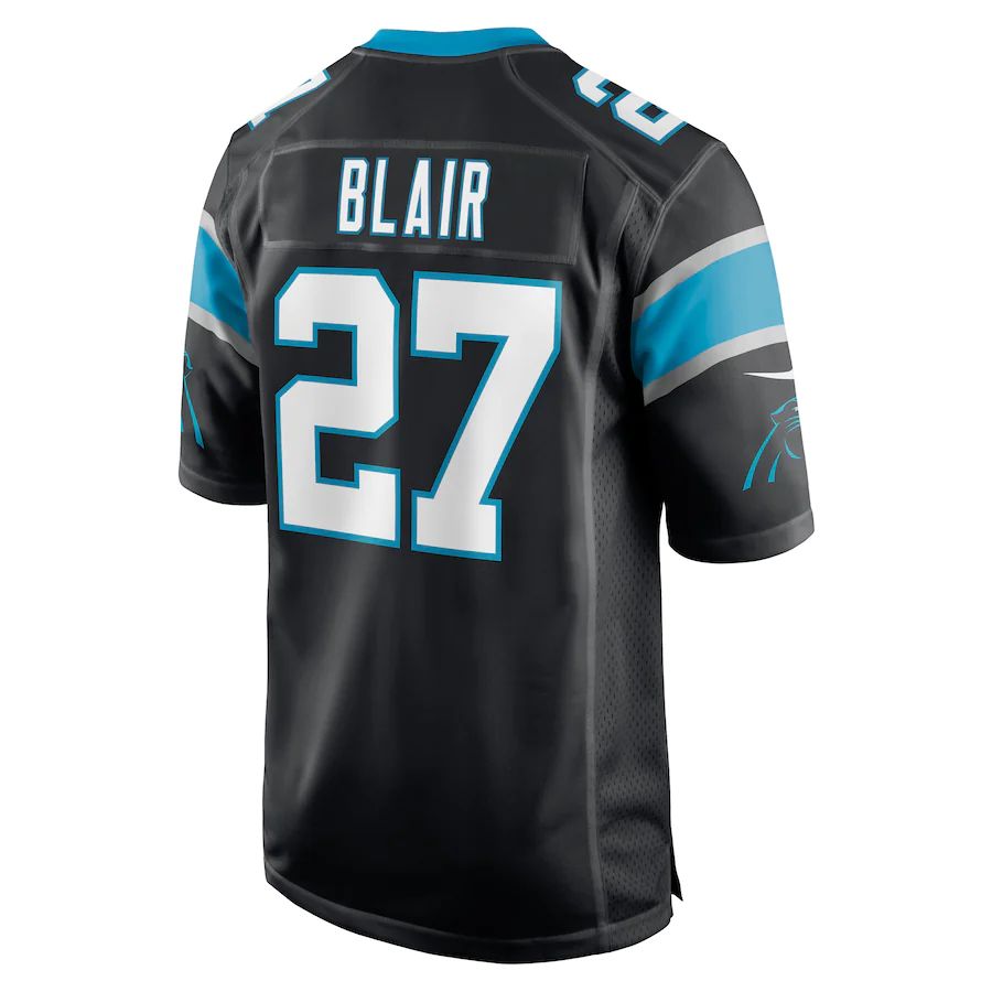 C.Panthers #27 Marquise Blair Black Game Player Jersey Stitched American Football Jerseys - Main View