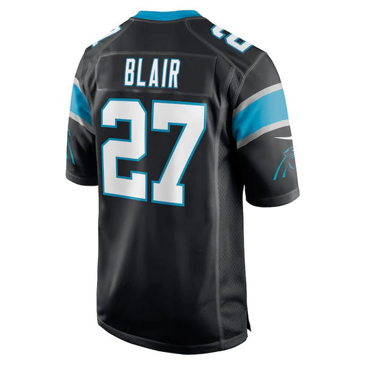 C.Panthers #27 Marquise Blair Black Game Player Jersey Stitched American Football Jerseys - Main View