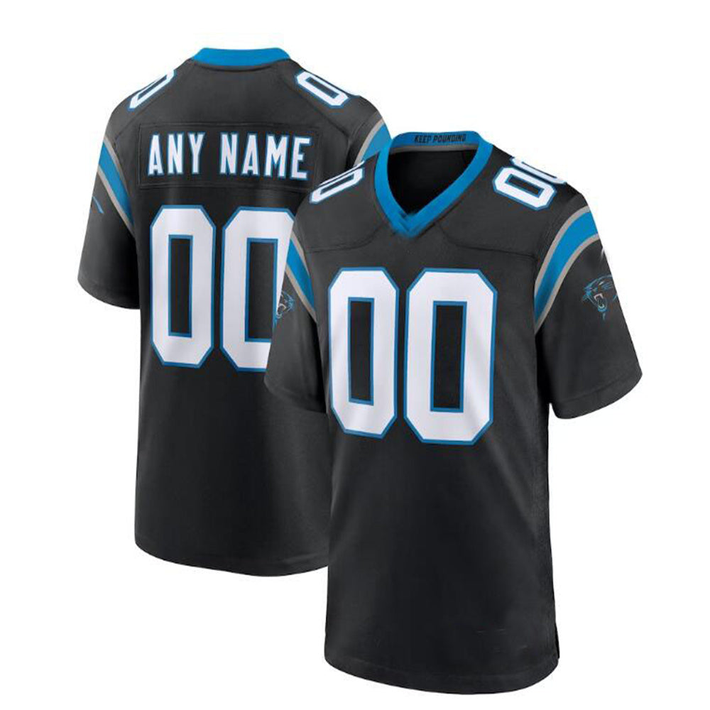 Custom C.Panther Black Game Jersey Stitched American Football Jerseys - Main View