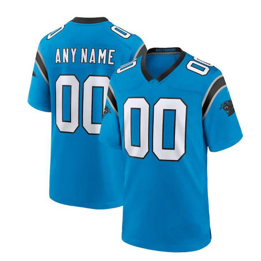 Custom C.Panther Blue Alternate Game Jersey Stitched American Football Jerseys - Main View