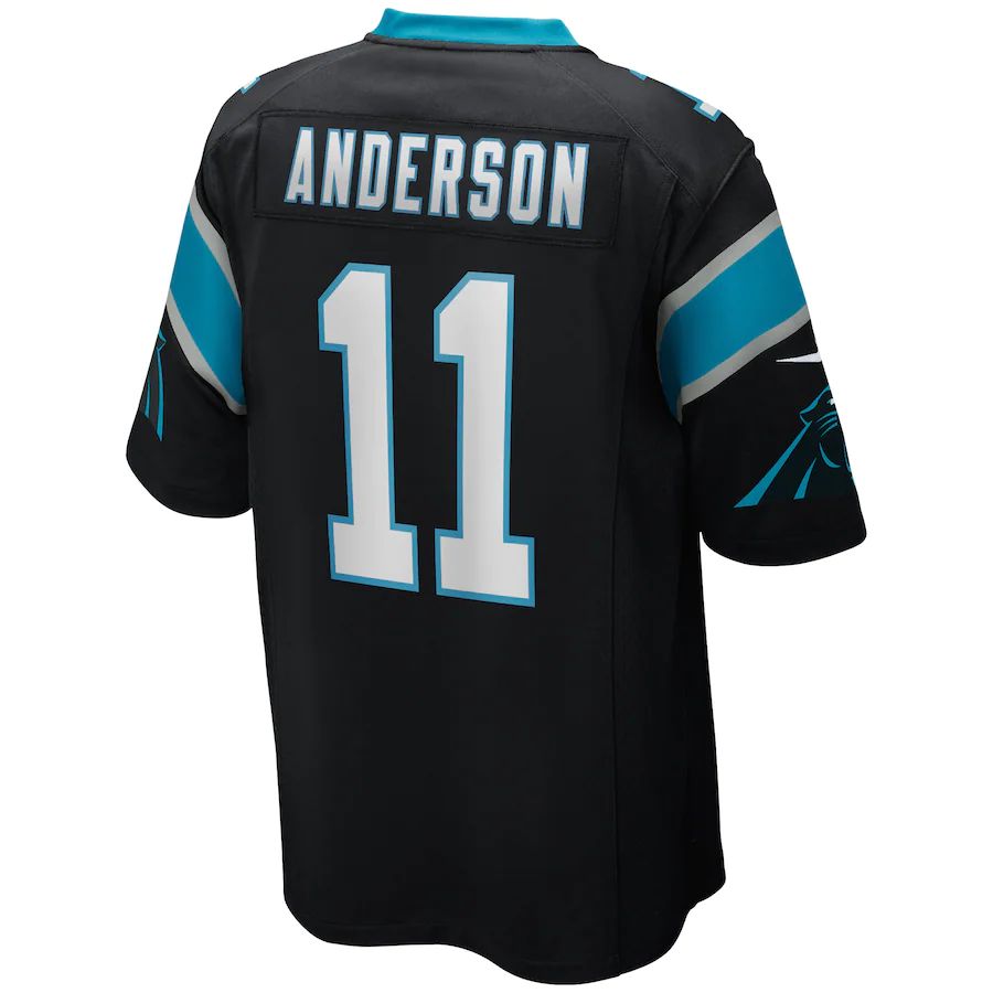 C.Panthers #11 Robbie Anderson Black Game Player Jersey Stitched American Football Jerseys - Main View