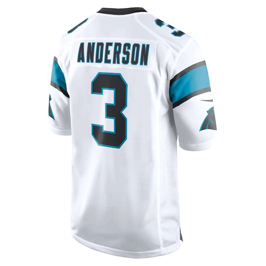 C.Panthers #3 Robbie Anderson White Game Player Jersey Stitched American Football Jerseys - Main View