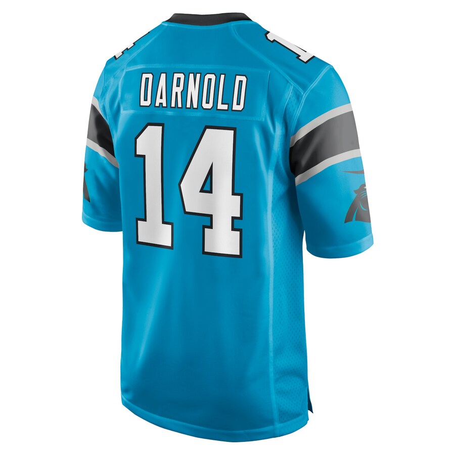 C.Panthers #14 Sam Darnold Blue Game Jersey Stitched American Football Jerseys - Main View
