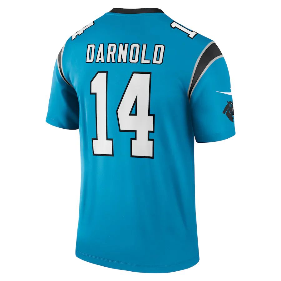 C.Panthers #14 Sam Darnold Blue Legend Jersey Stitched American Football Jerseys - Main View