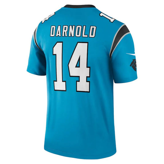 C.Panthers #14 Sam Darnold Blue Legend Jersey Stitched American Football Jerseys - Main View