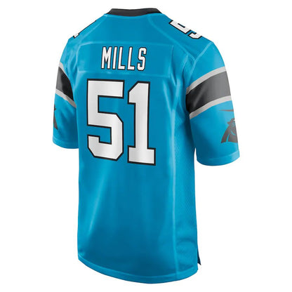 C.Panthers #51 Sam Mills Blue Retired Player Jersey Stitched American Football Jerseys - Main View