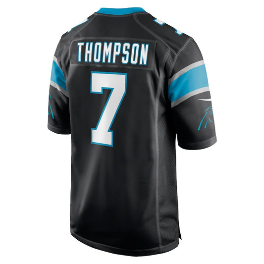 C.Panthers #7 Shaq Thompson Black Player Game Jersey Stitched American Football Jerseys - Main View