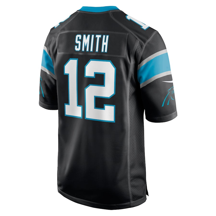C.Panthers #12 Shi Smith Black Game Jersey Stitched American Football Jerseys - Main View