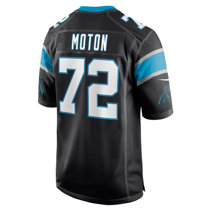 C.Panthers #72 Taylor Moton Black Game Jersey Stitched American Football Jerseys - Main View