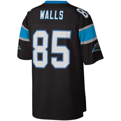 C.Panthers #85 Wesley Walls Mitchell & Ness Black 1996 Legacy Replica Jersey Stitched American Football Jerseys - Main View