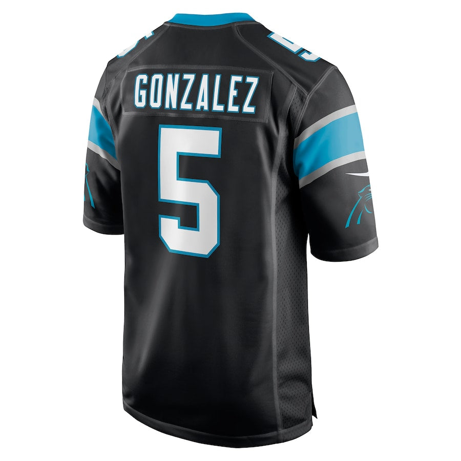 C.Panthers #5 Zane Gonzalez Black Game Jersey Stitched American Football Jerseys - Main View