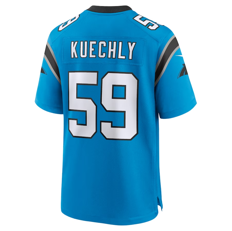 C.Panthers #59 Luke Kuechly Retired Player Game Jersey - Blue Stitched American Football Jerseys - Main View