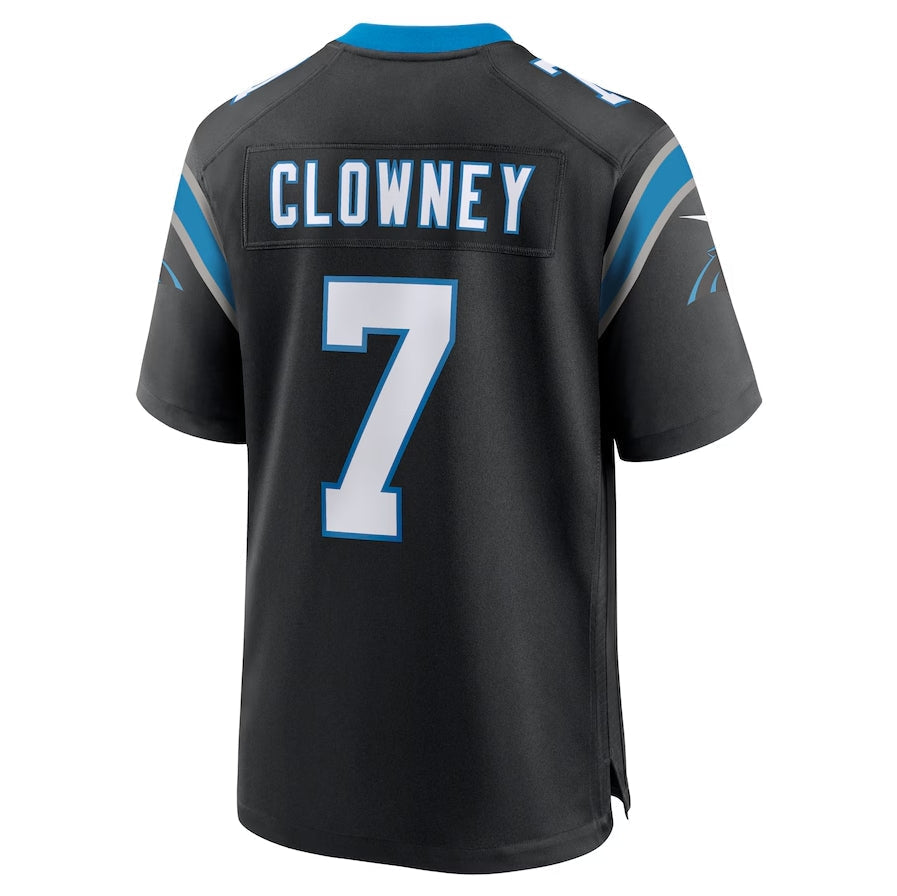C.Panthers #7 Jadeveon Clowney Game Jersey - Black American Football Jerseys - Main View