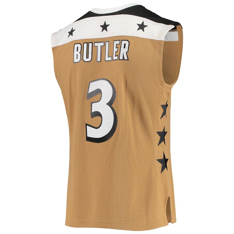 W.Wizards #3 Bradley Beal Mitchell & Ness 2007-08 Hardwood Classics Swingman Jersey Gold Stitched American Basketball Jersey - Main View