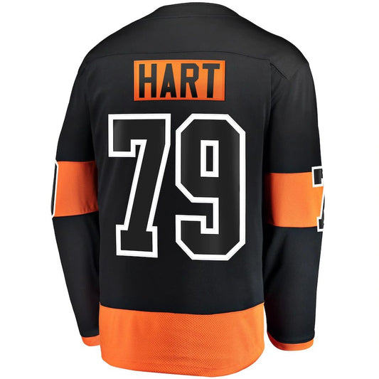P.Flyers #79 Carter Hart Fanatics Branded Alternate Premier Breakaway Player Jersey Stitched American Hockey Jerseys - Main View