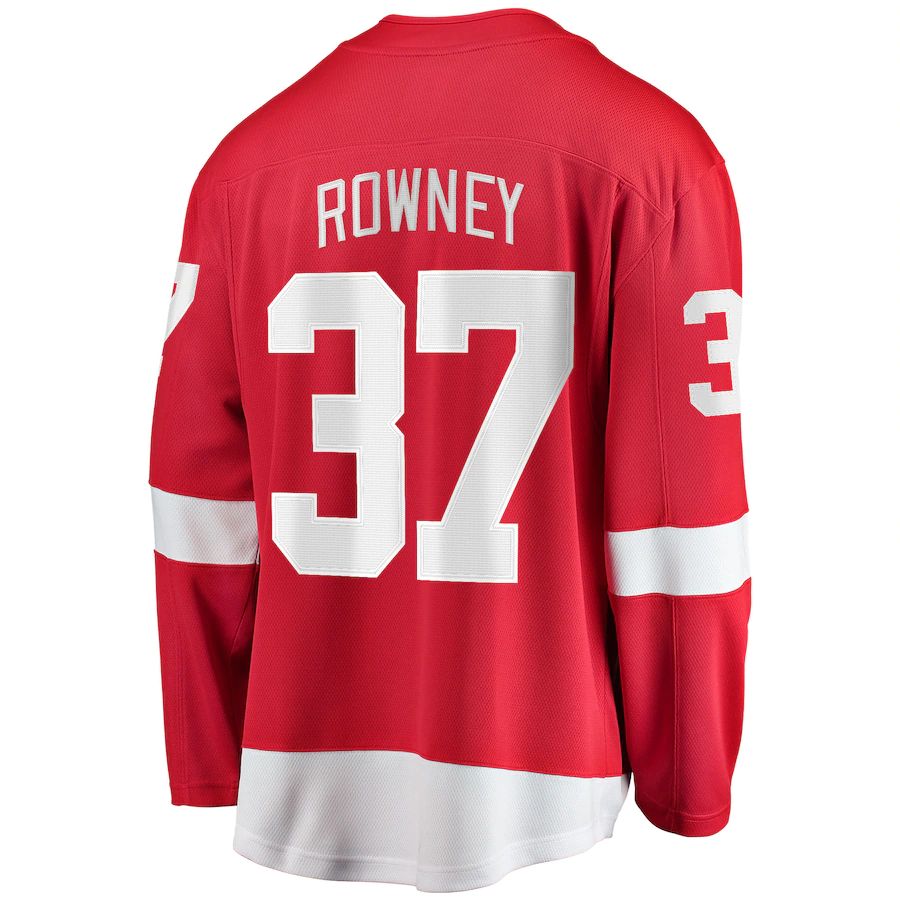 D.Red Wings #37 Carter Rowney Fanatics Branded Home Breakaway Player Jersey Red Stitched American Hockey Jerseys - Main View