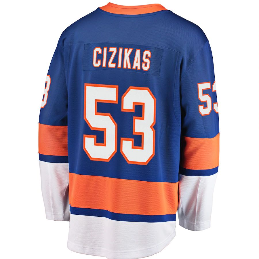 NY.Islanders #53 Casey Cizikas Fanatics Branded Breakaway Player Jersey Royal Stitched American Hockey Jerseys - Main View