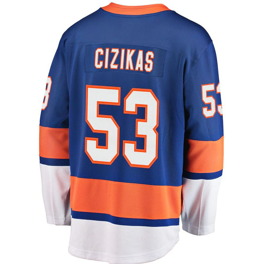 NY.Islanders #53 Casey Cizikas Fanatics Branded Breakaway Player Jersey Royal Stitched American Hockey Jerseys - Main View