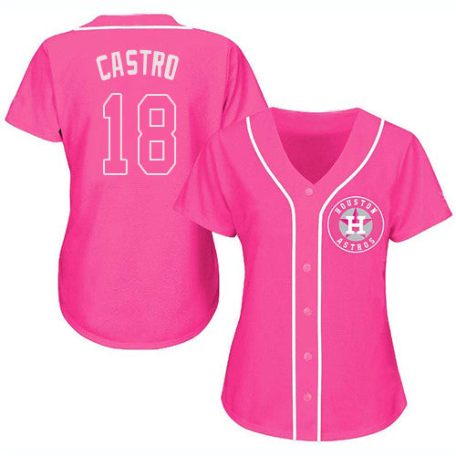 Baseball Jersey Houston Astros Jason Castro Pink Fashion Stitched Jerseys - Main View