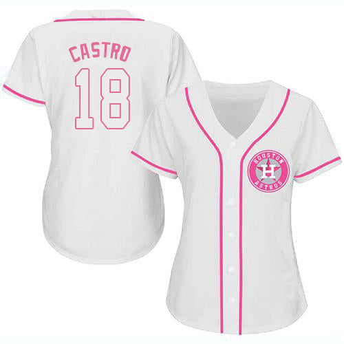 Baseball Jersey Houston Astros Jason Castro White Fashion Stitched Jerseys - Main View