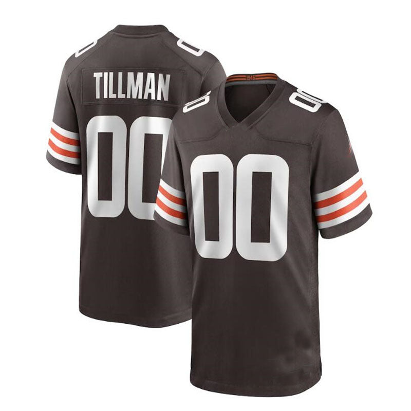 C.Browns #00 Cedric Tillman 2023 Draft Pick Game Jersey - Brown Stitched American Football Jerseys - Main View