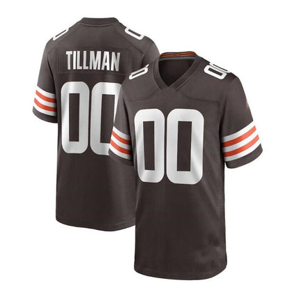 C.Browns #00 Cedric Tillman 2023 Draft Pick Game Jersey - Brown Stitched American Football Jerseys - Main View
