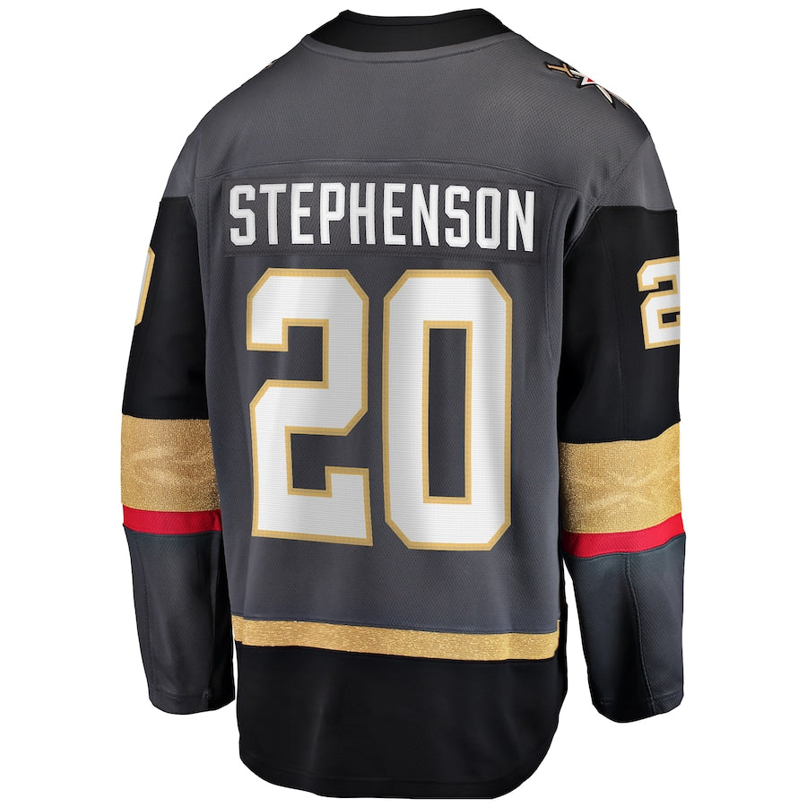 V.Golden Knights #20 Chandler Stephenson Fanatics Branded Alternate Breakaway Player Jersey Gray Fanatics Jersey Stitched American Hockey Jerseys - Main View