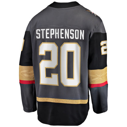 V.Golden Knights #20 Chandler Stephenson Fanatics Branded Alternate Breakaway Player Jersey Gray Fanatics Jersey Stitched American Hockey Jerseys - Main View