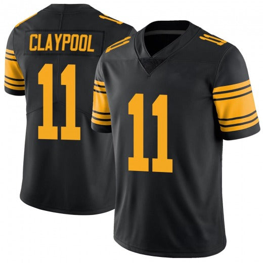 Personalized Football Jersey For Men Chase Claypool Black Of P.Steelers Jerseys #11 - Main View