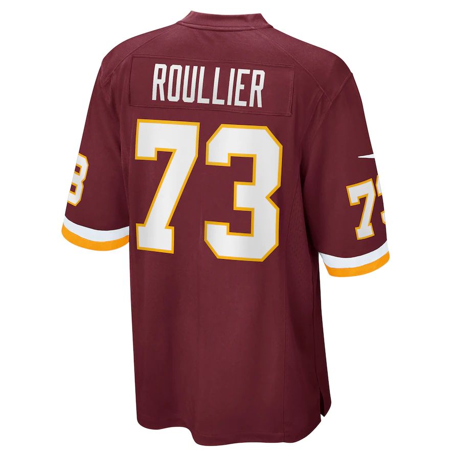 W.Football Team #73 Chase Roullier Burgundy Game Player Jersey Stitched American Football Jerseys - Main View