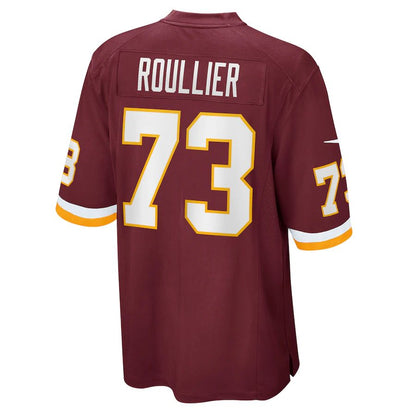 W.Football Team #73 Chase Roullier Burgundy Game Player Jersey Stitched American Football Jerseys - Main View