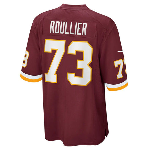 W.Football Team #73 Chase Roullier Burgundy Game Player Jersey Stitched American Football Jerseys - Main View
