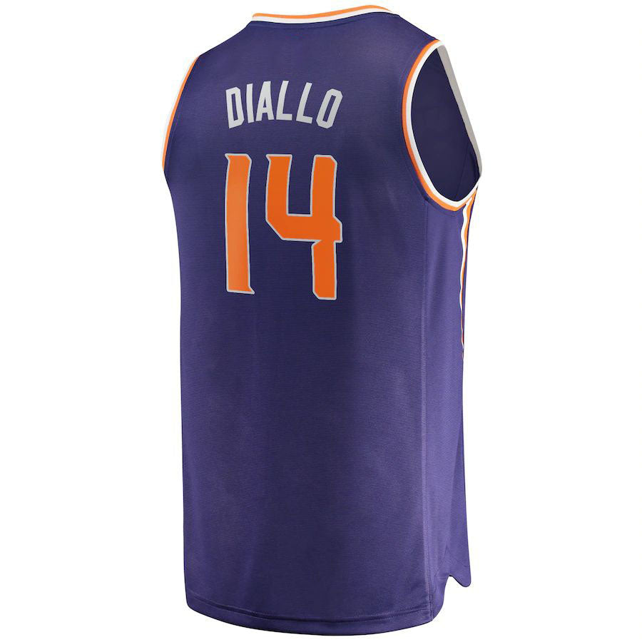 P.Suns #14 Cheick Diallo Fanatics Branded  Fast Break Replica Player Jersey Icon Edition Purple Stitched American Basketball Jersey - Main View