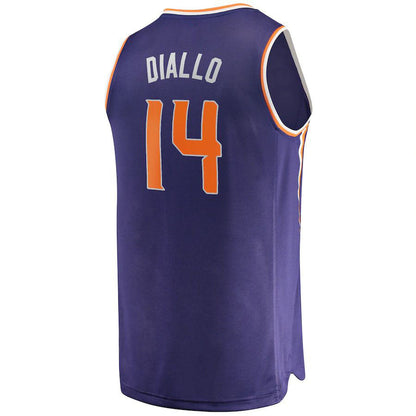 P.Suns #14 Cheick Diallo Fanatics Branded  Fast Break Replica Player Jersey Icon Edition Purple Stitched American Basketball Jersey - Main View
