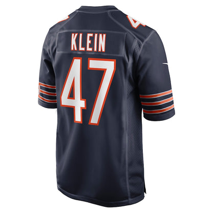 C.Bears #47 A.J. Klein Navy Game Player Jersey Stitched American Football Jerseys - Main View