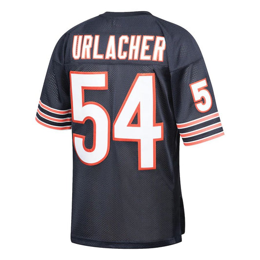 C.Bears #54 Brian Urlacher Mitchell & Ness Navy 2001 Authentic Throwback Retired Player Jersey Stitched American Football Jerseys - Main View