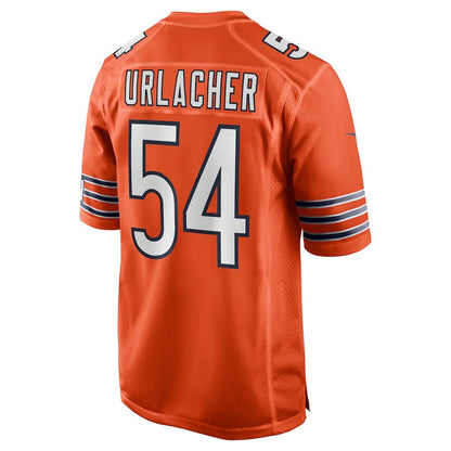 C.Bears #54 Brian Urlacher Orange Retired Player Jersey Stitched American Football Jerseys - Main View