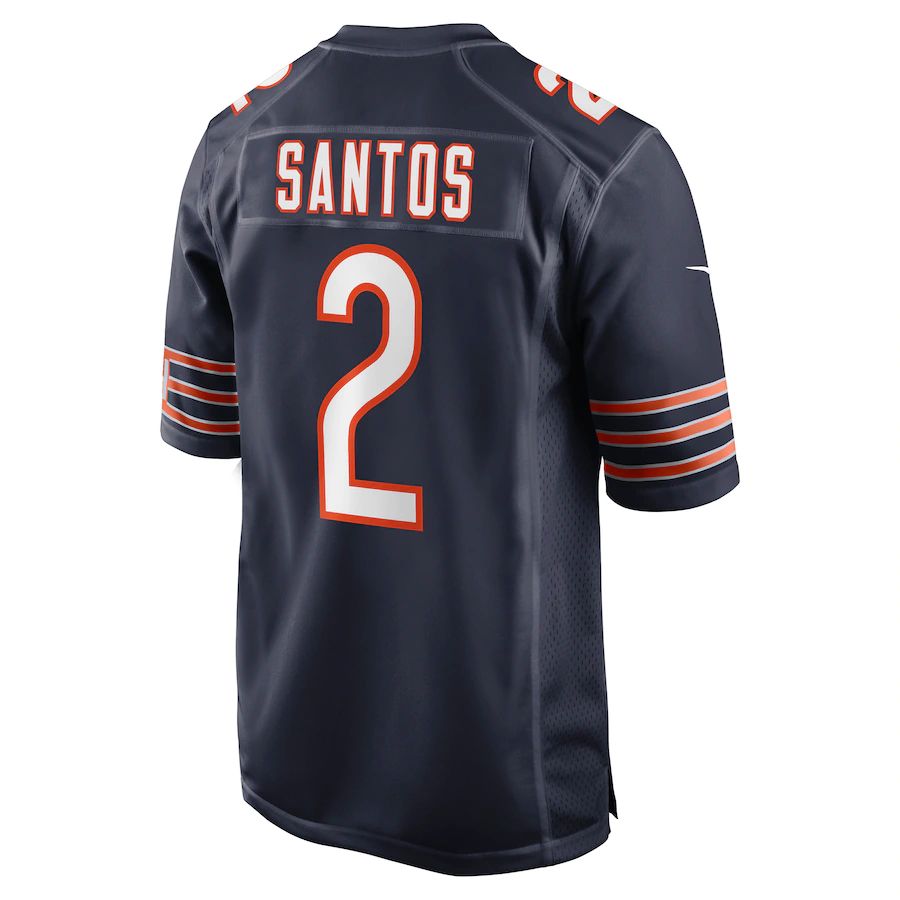C.Bears #2 Cairo Santos Navy Game Jersey Stitched American Football Jerseys - Main View
