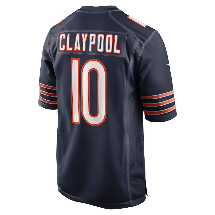 C.Bears #10 Chase Claypool Navy Game Player Jersey Stitched American Football Jerseys - Main View