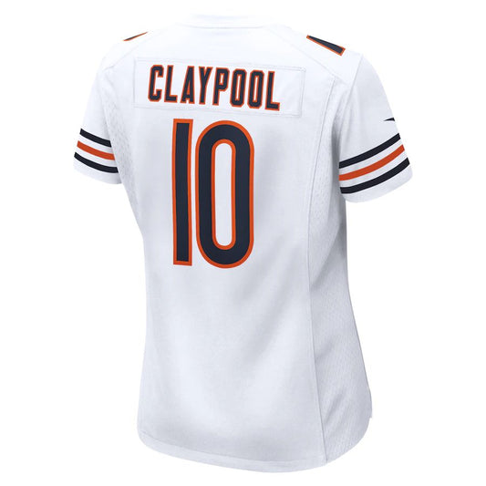 C.Bears #10 Chase Claypool  White Game Player Jersey Stitched American Football Jerseys - Main View