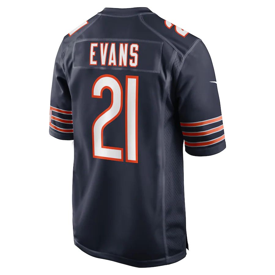 C.Bears #21 Darrynton Evans Navy Game Player Jersey Stitched American Football Jerseys - Main View