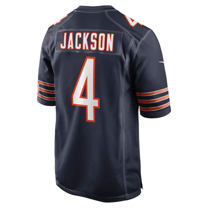 C.Bears #4 Eddie Jackson Navy Game Player Jersey Stitched American Football Jerseys - Main View