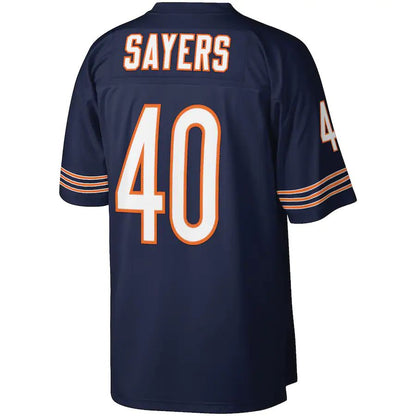 C.Bears #40 Gale Sayers Mitchell & Ness Navy Retired Player Legacy Replica Jersey Stitched American Football Jerseys - Main View
