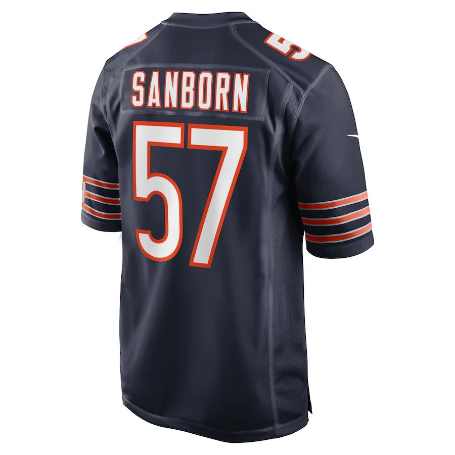 C.Bears #57 Jack Sanborn Navy Game Player Jersey Stitched American Football Jerseys - Main View