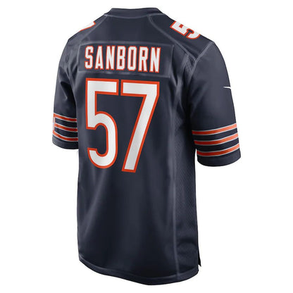 C.Bears #57 Jack Sanborn Navy Game Player Jersey Stitched American Football Jerseys - Main View